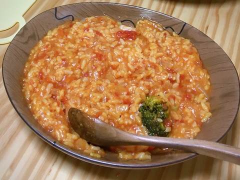 【レンジ調理】残りご飯でトマトチーズリゾット